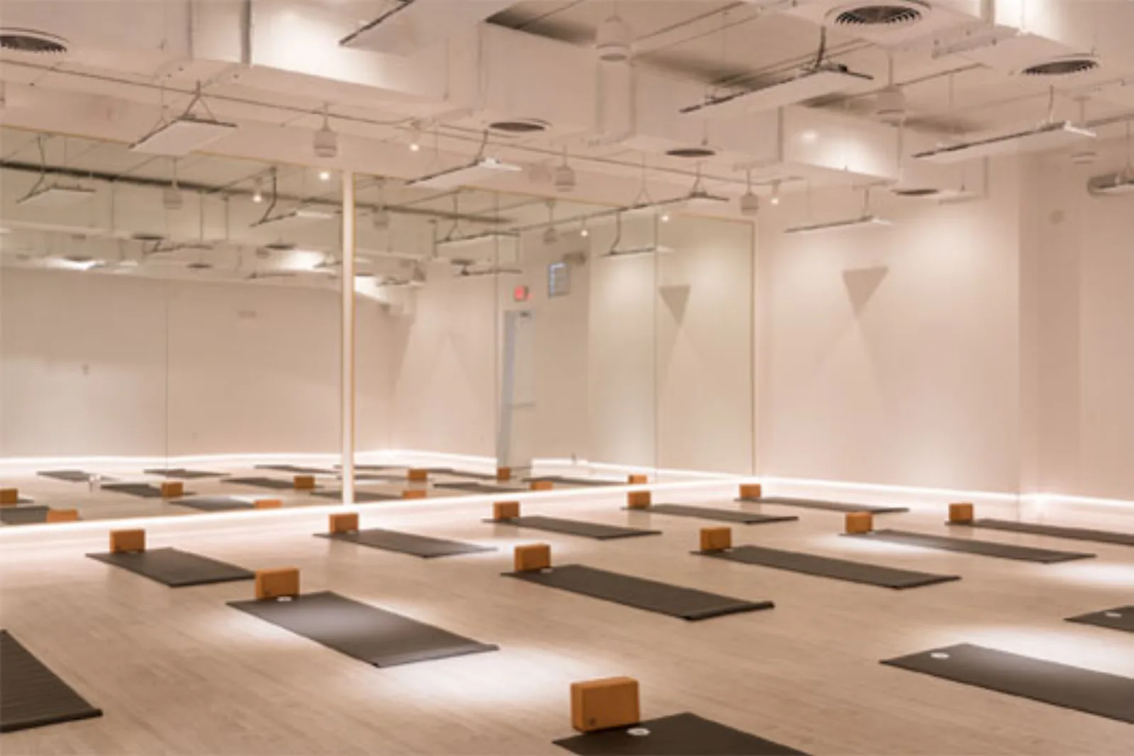 Infrared heating panels in the SOL Yoga studio